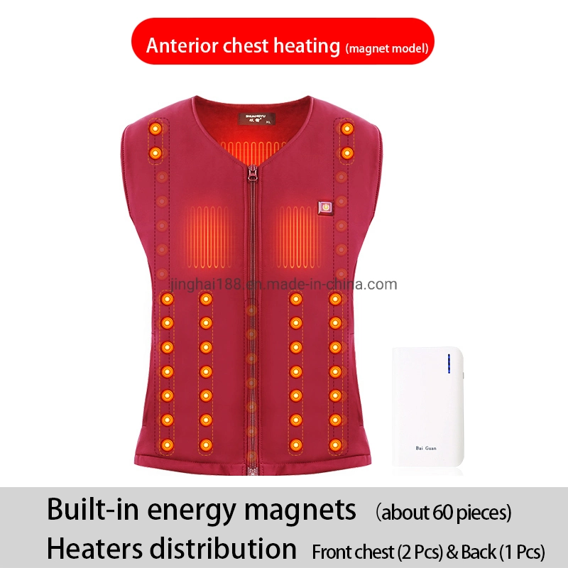 New Electric Magnet Heating Vest Unisex Winter Heating Vest Jacket Clothes