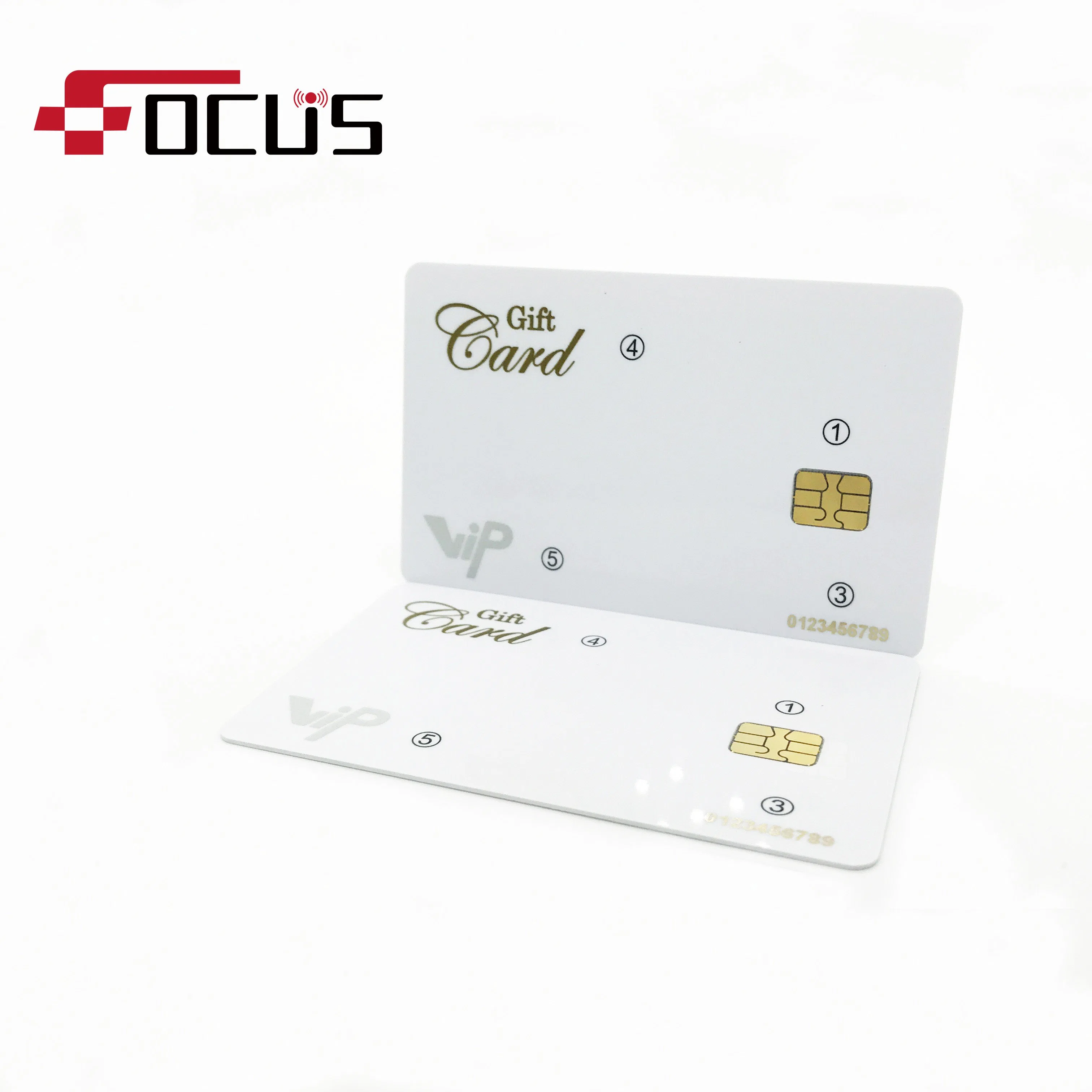 Embossed Number Customized Logo Printed RFID Contact IC Card