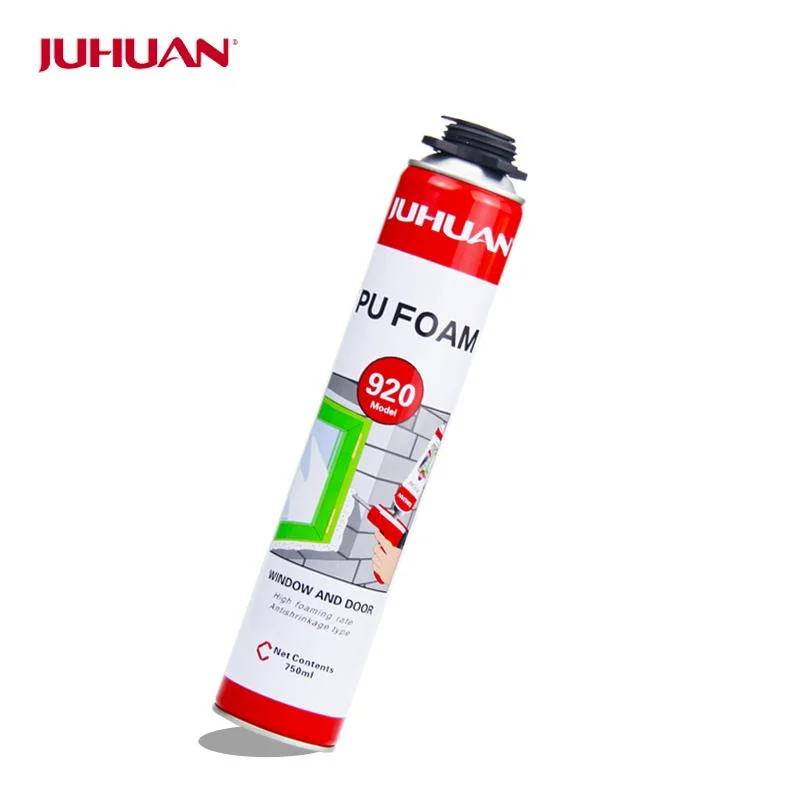 High Strength High Density 750ml Polyurethane Construction Expanding Waterproof PU Spray Foam