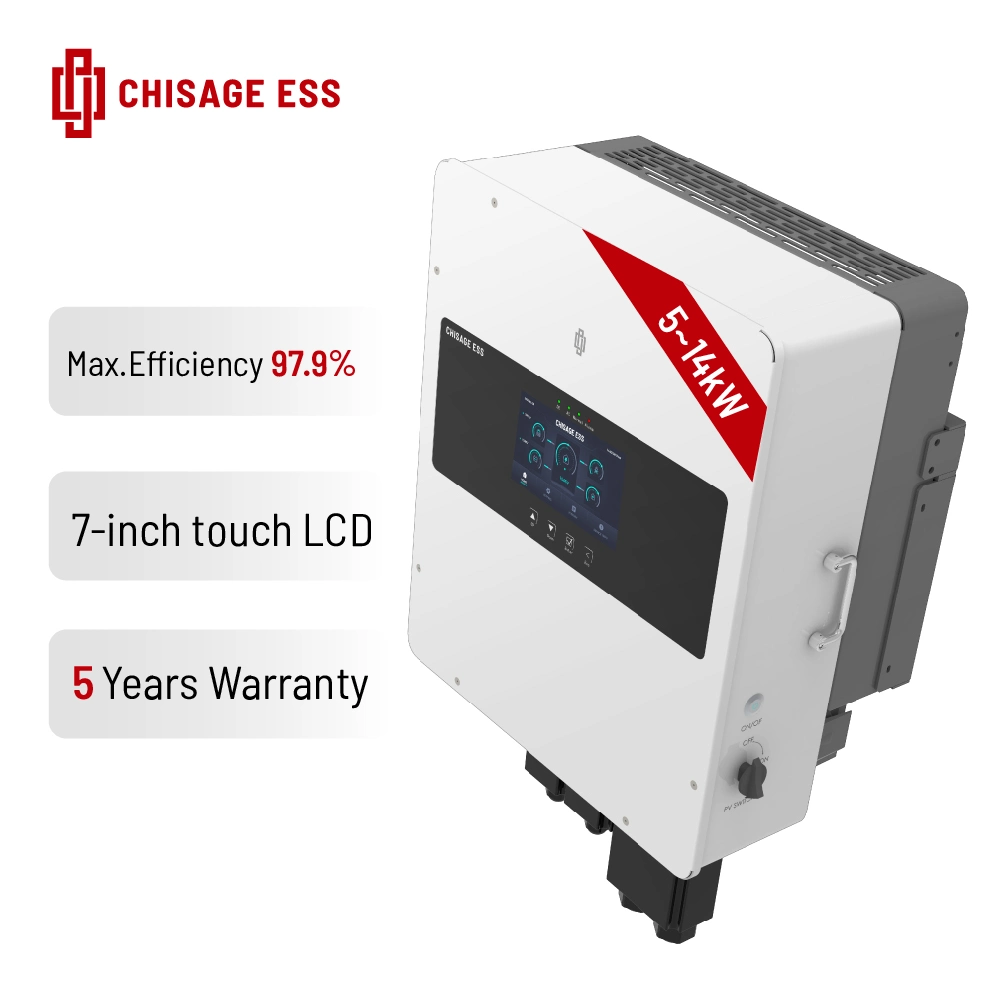 Chisage Ess on off Grid Hybrid Inverter 5kw 6kw 8kw 10kw 12kw 14kw Solar Inverter for EU