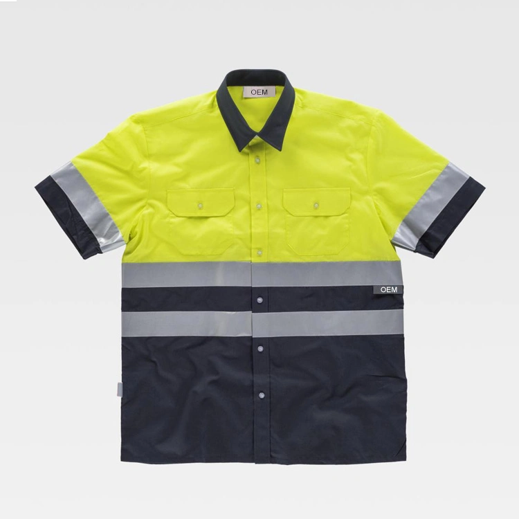 Hi-Vis Combined Short Sleeve Workwear T Shirt with Reflective Tapes