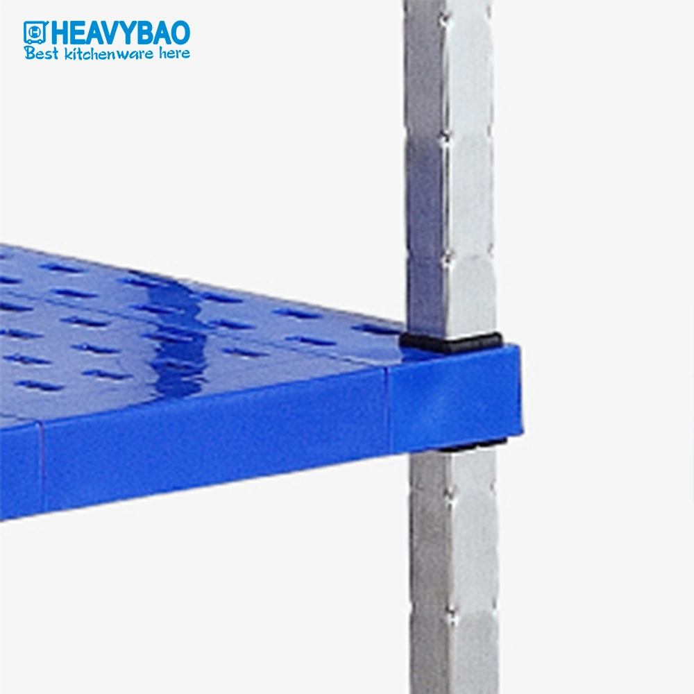 Heavybao Kitchen 4 Layers Sundries Plastic Shelf Removable Shelf Plastic Storage Rack