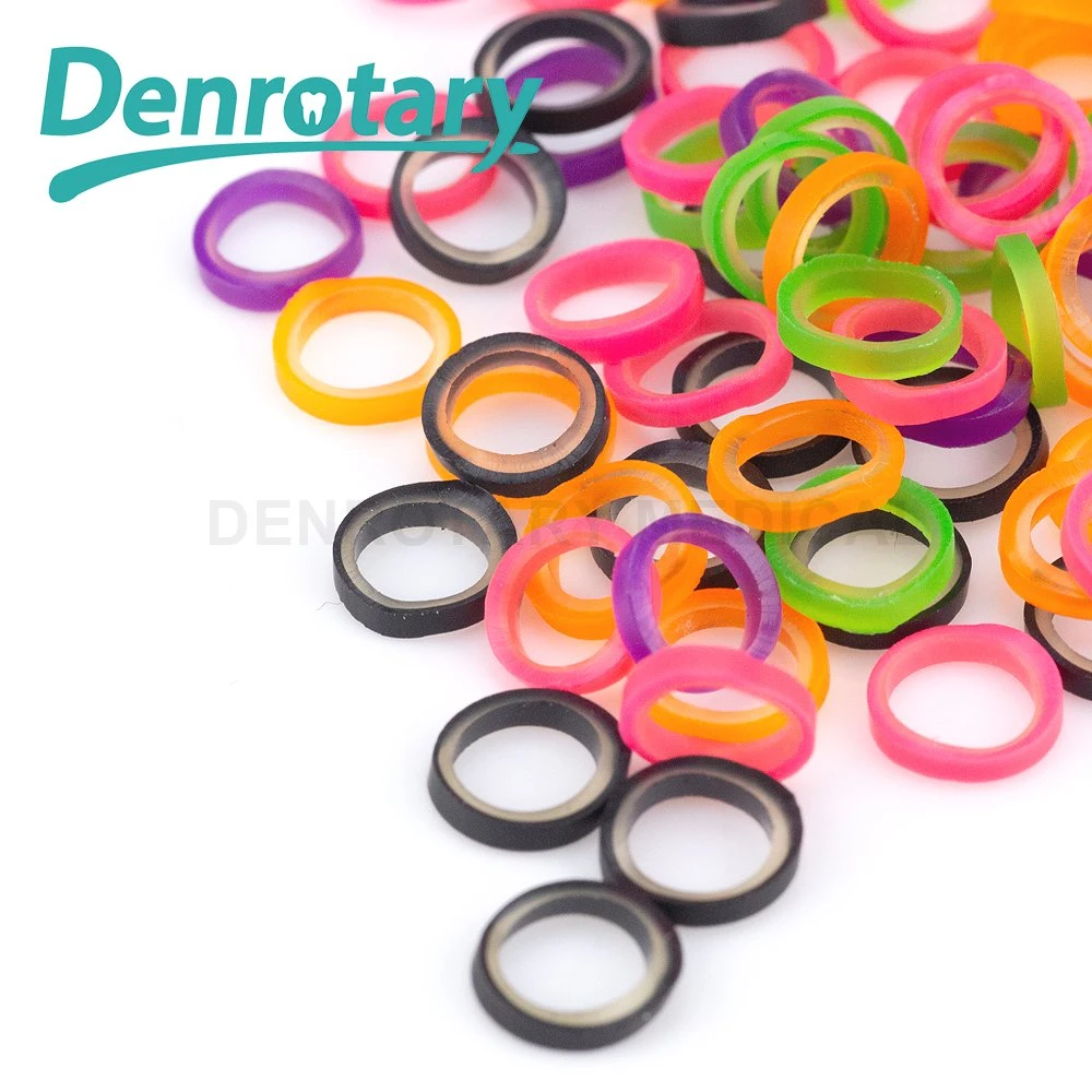 Colored Elastic O-Ring Dental Elastic Rubber Band/Orthodontic Latex Elastics