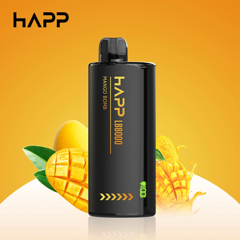 Happ nouvel écran LED design 8000puffs cigarette électronique à usage unique Vape Des bourres