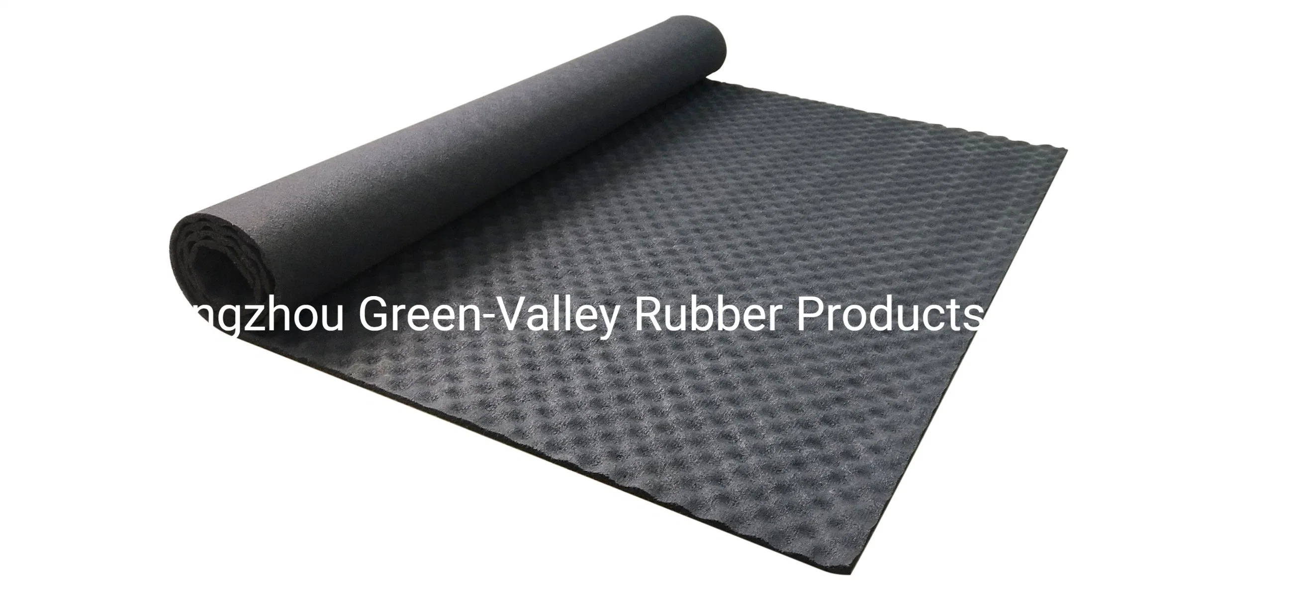 La moquette Underlayment isolation acoustique du bruit personnalisée en usine tapis en caoutchouc isolant/tuiles de caoutchouc