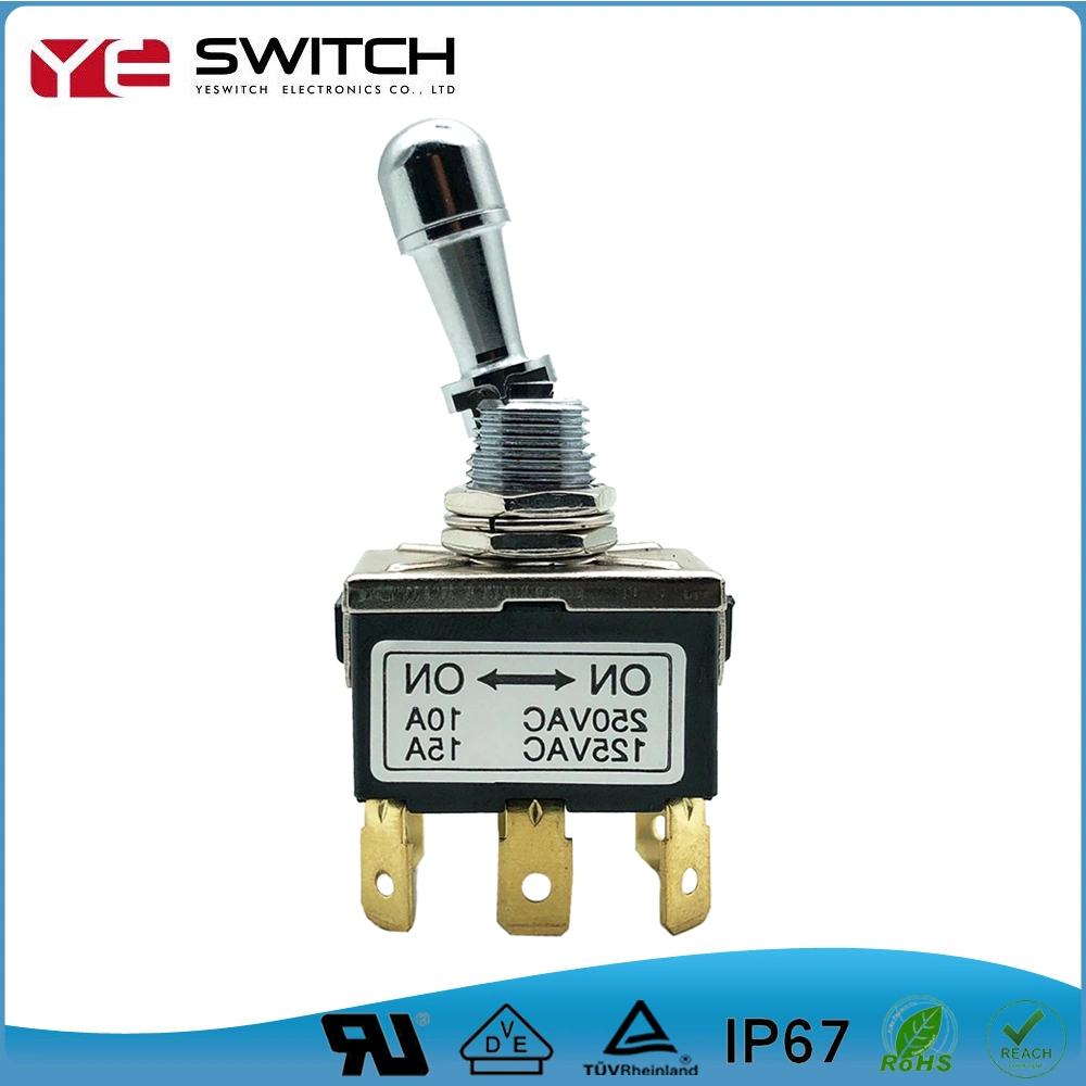 High Current Electrical Momentary Reset Lock Power Switch Metal Micro Push Button Toggle Switch