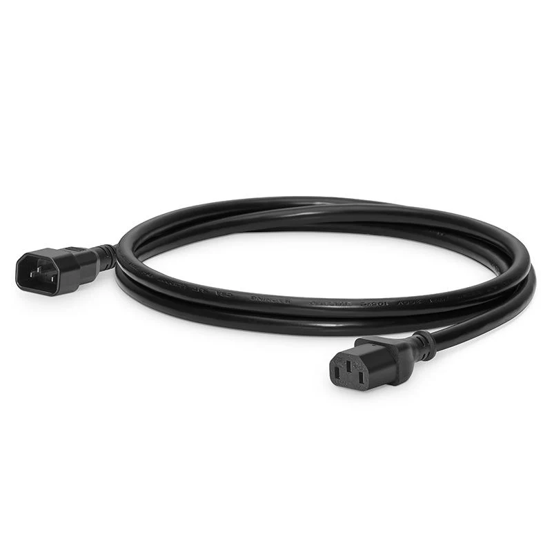 IEC320-C14 to IEC320-C13 14AWG 250V/15A Power Extension Cord 10FT/3m Black