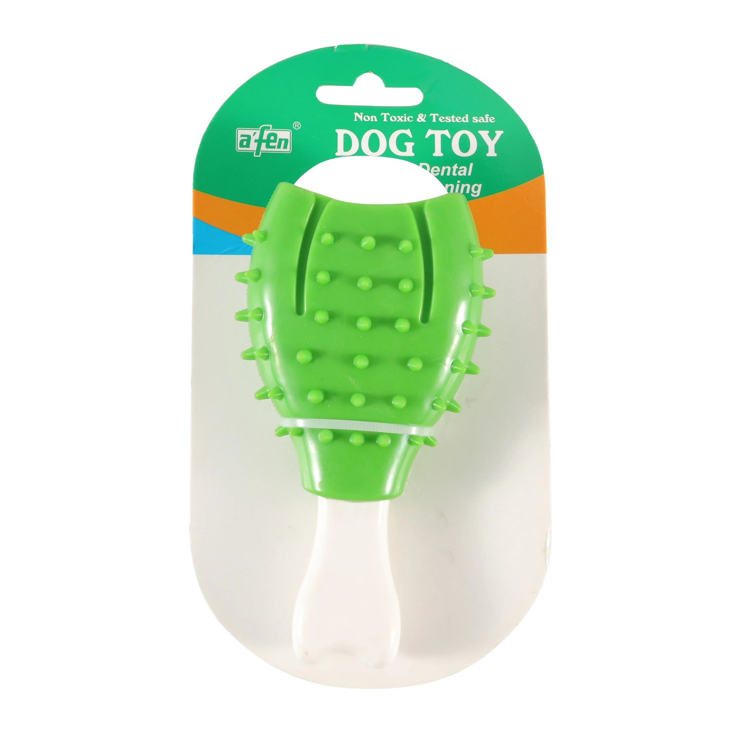 La nueva mascota de Venta caliente Amazon Toys perro de color verde el cepillo de dientes limpiar los dientes molares persistente