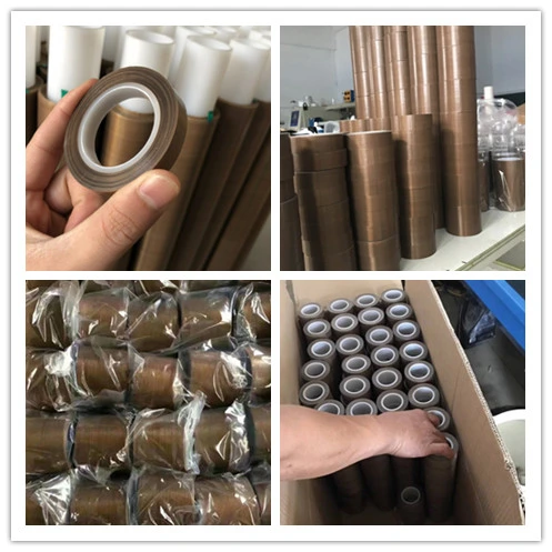 High Temperature 300 Degrees Heat Resistant Single Sided Silicone Adhesive PTFE Brown /Black/White Insulationtape