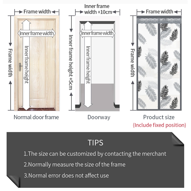 Flexible Plastic Wind Proof Door Curtain Magnetic Clear EVA Door Curtain