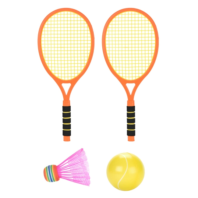 Kids Tennis Racket Toy Outdoor and Indoor Sport Toy Include a Badminton and a PU Ball Kids Funny Sport Badminton Toy