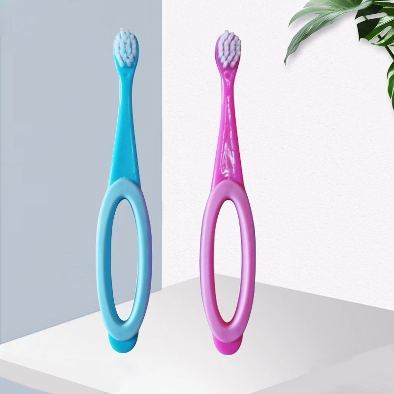 Popular Rubber Handle Small Brush Head Infant/Kid Toothbrush