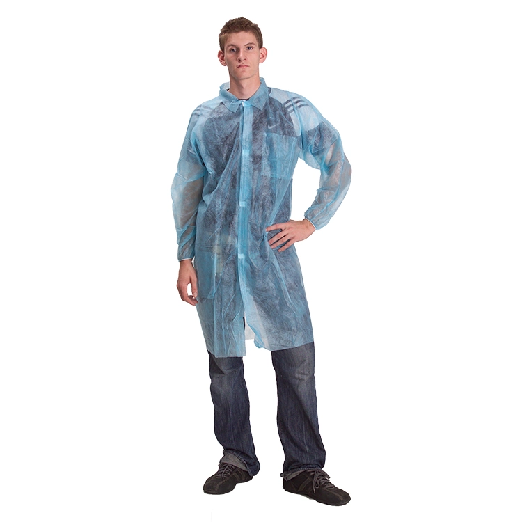 Non Woven PP Gown Disposable Lab Coat Disposable Work Wear Clothing