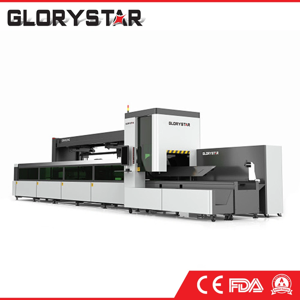 3 Chucks Square Tube Fiber Optic Laser Light Cutting Machine for Advertising Decoration