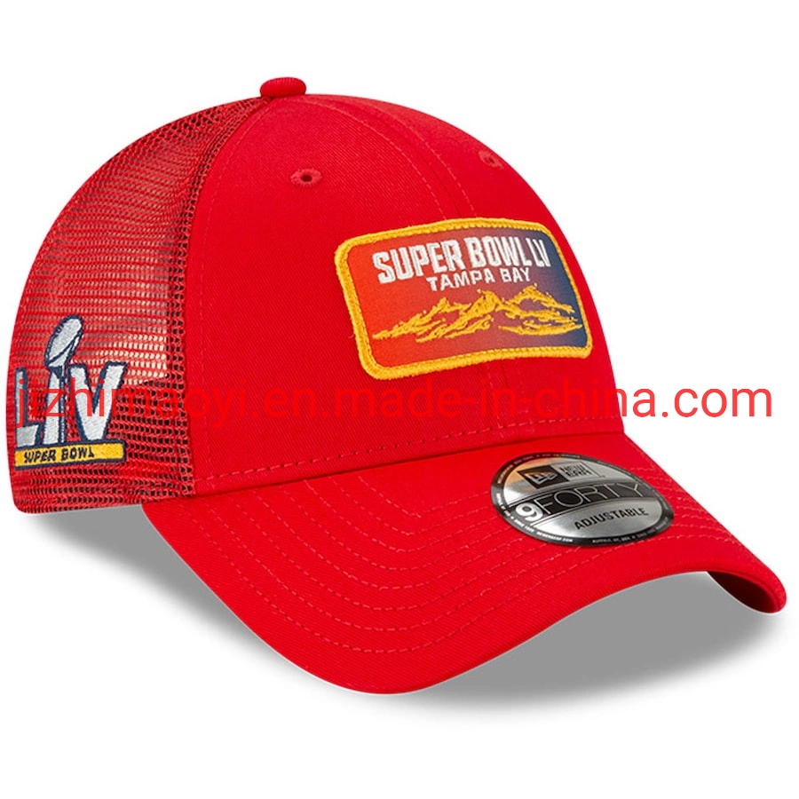 Wholesale/Supplier Men's  Red Super Bowl LV Circle Patch Adjustable Snapback Hat Cap
