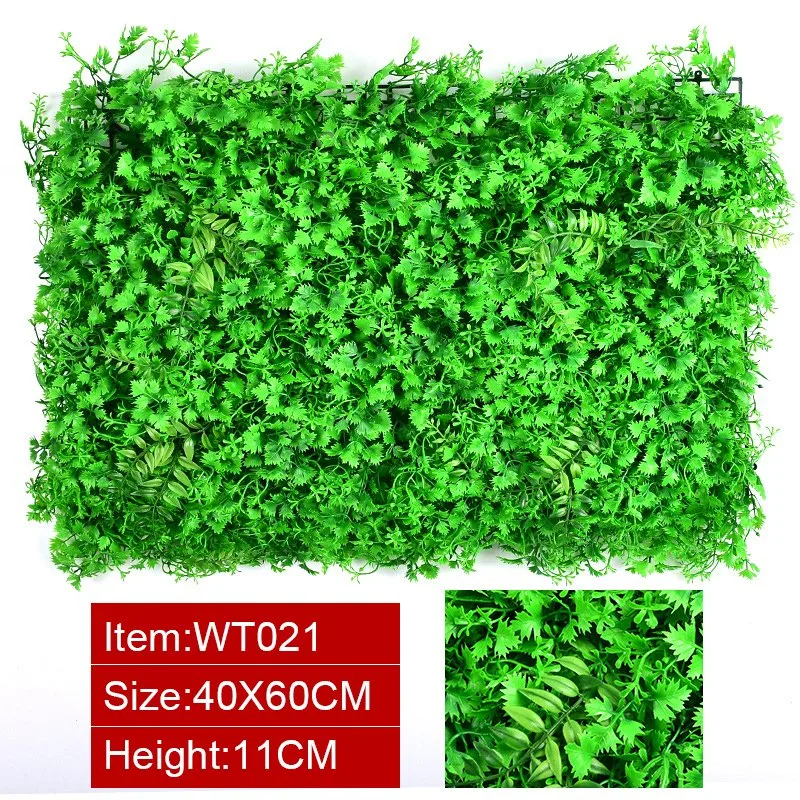 40*60cm Various Decorative Green Carpet 1m*1m Artificial Plant Grass Wall for Sale