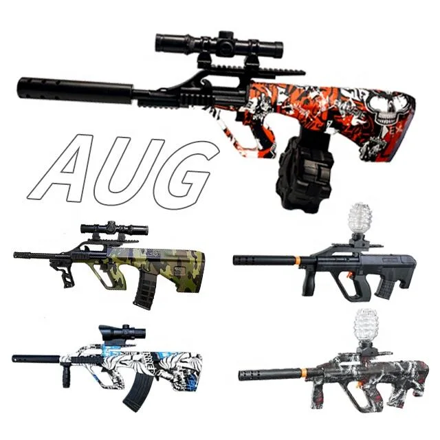 Aug Shell eléctrico expulsión de agua Gel de Impacto Airsoft Metal Pistola de Hidromel Blaster Aug Toy Gun