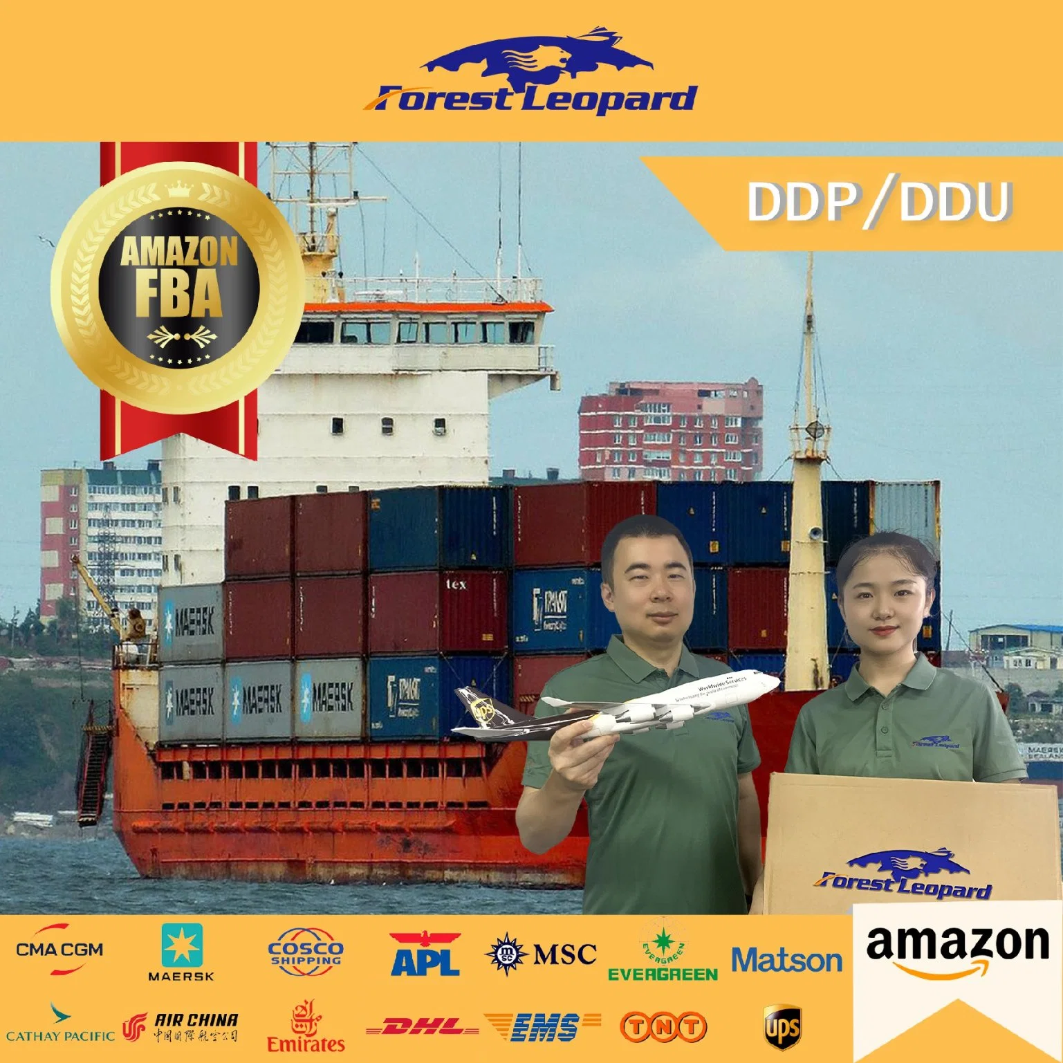 Expedição de cargas profissionais para o Mar de Despachante Zhongshan para a Alemanha UE DDP LCL Amazon FBA