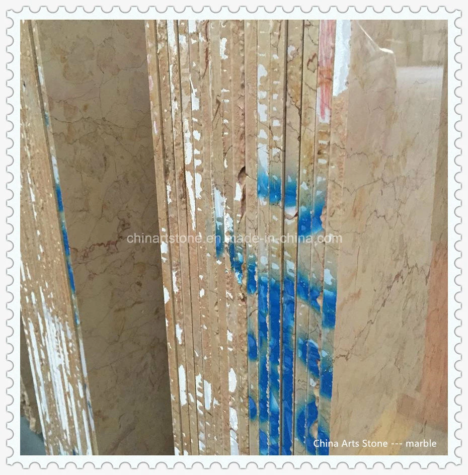 Chinese Gold and Beige Marble Slab for Wall and Floor