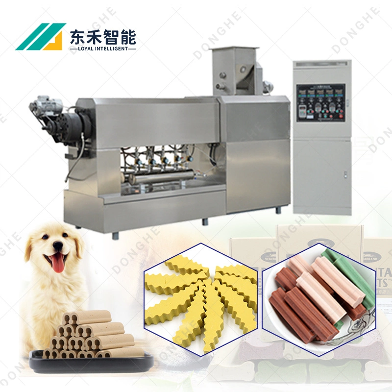 Automatic CE Certificate Dry Dog Food Pellet Making Machine Dog Chewing Food Production Line