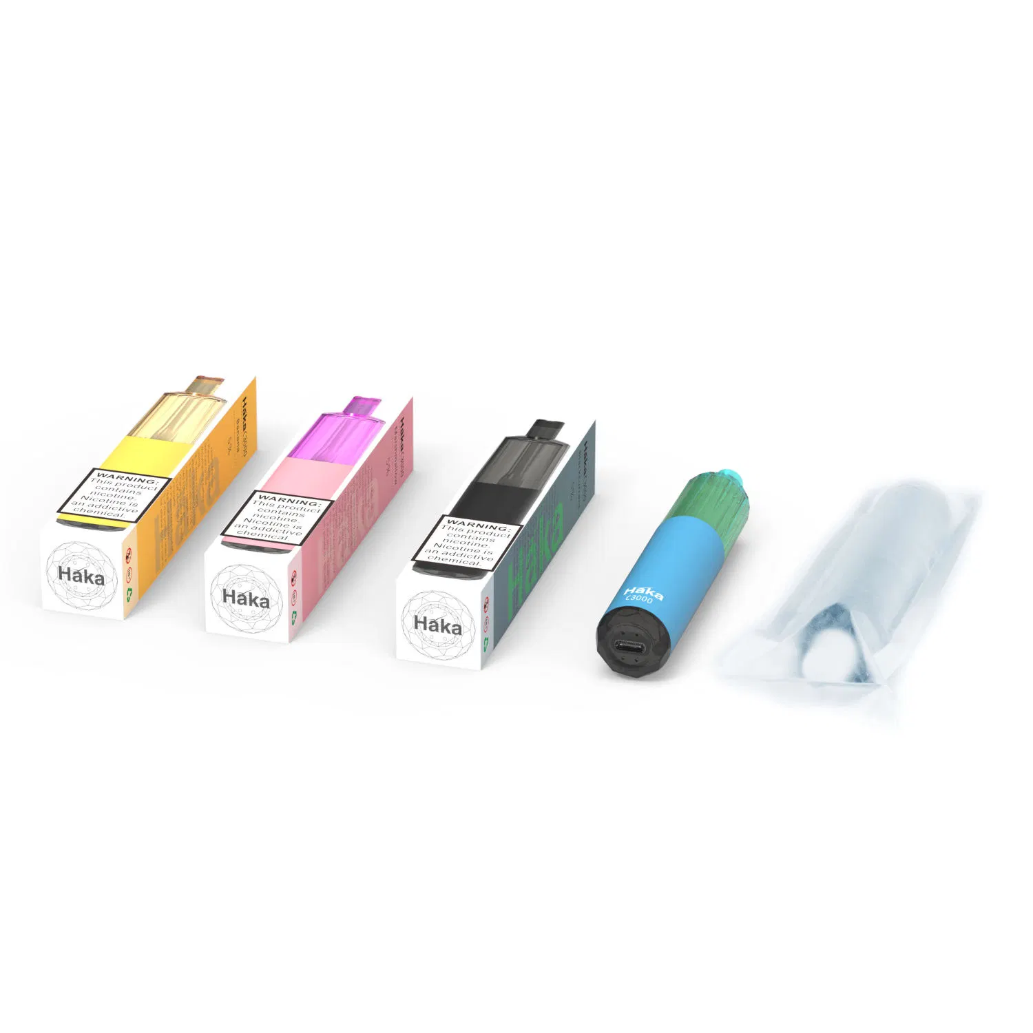 Newest Disposable/Chargeable Wholesale/Supplier Vape Haka 2022 New Design New Flavors Pen 12 Flavors Puff 800 1000 1500 2500 3000puffs CE/Rose