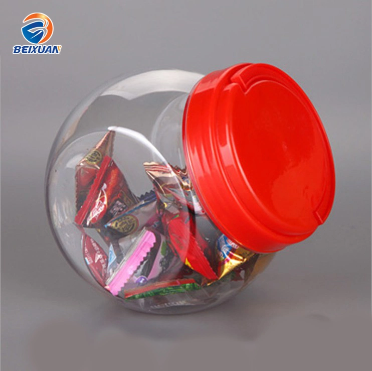 11oz Empty Ball Shape Pet Plastic Jar Christmas Candies Storage Container