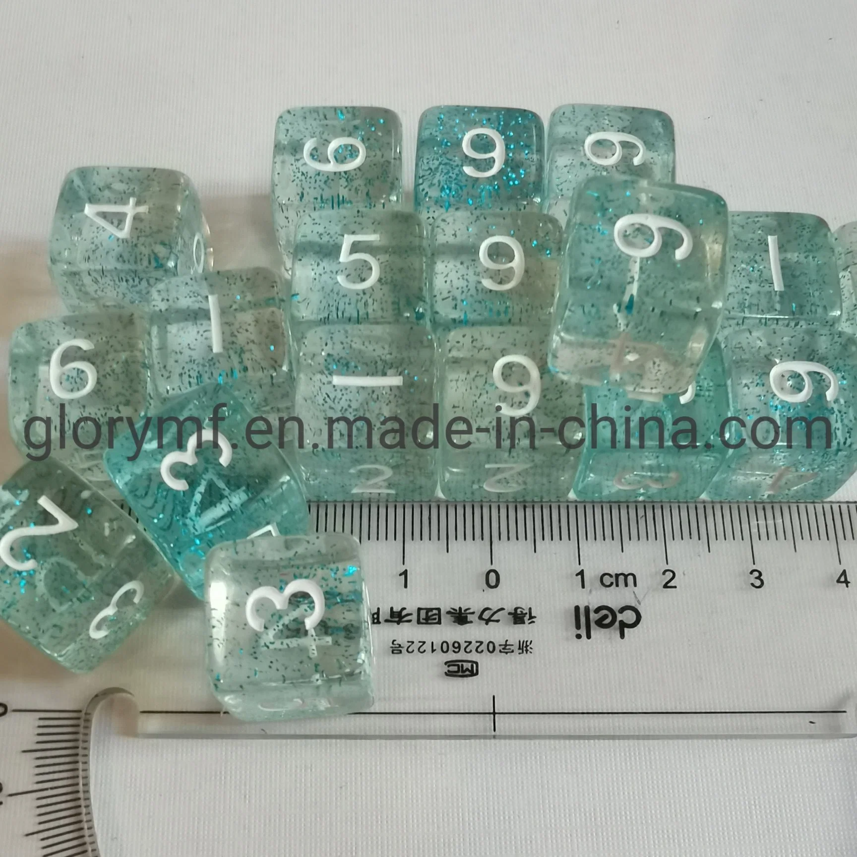 Dice Cube Custom Logo Dice 6 Sided Dice Transparent Mixed Color DOT Number 16mm Dice