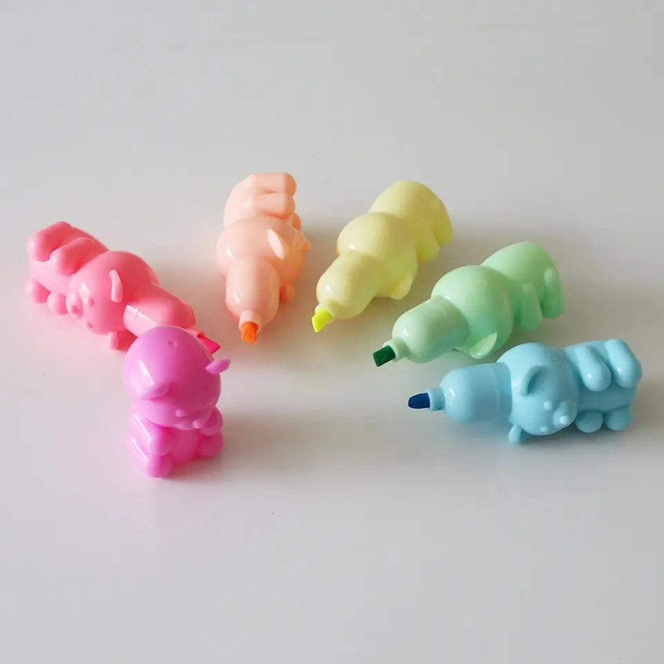 Manufacturers Custom Promotional Colors Cute Water Based Teddy Bear Highlighter