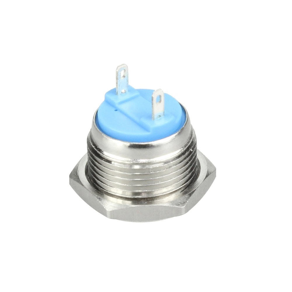 16mm Stainless Steel Metal Push Button Switch with Solder Terminals