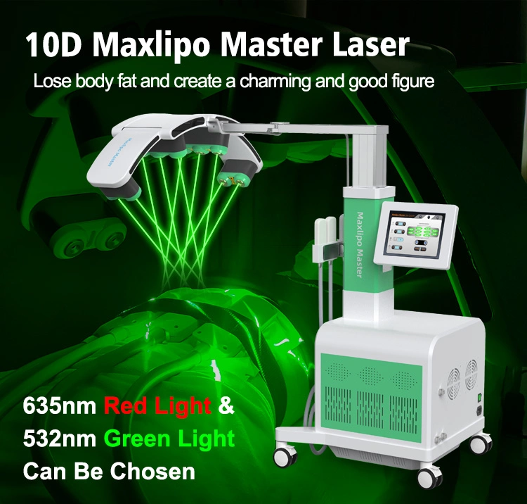 Laser 10+Pastilhas de criocongelação 2 em 1 corpo da máquina de emagrecimento 532nm/635nm EMS Laser Placa Criopreservação Fat equipamento de congelação