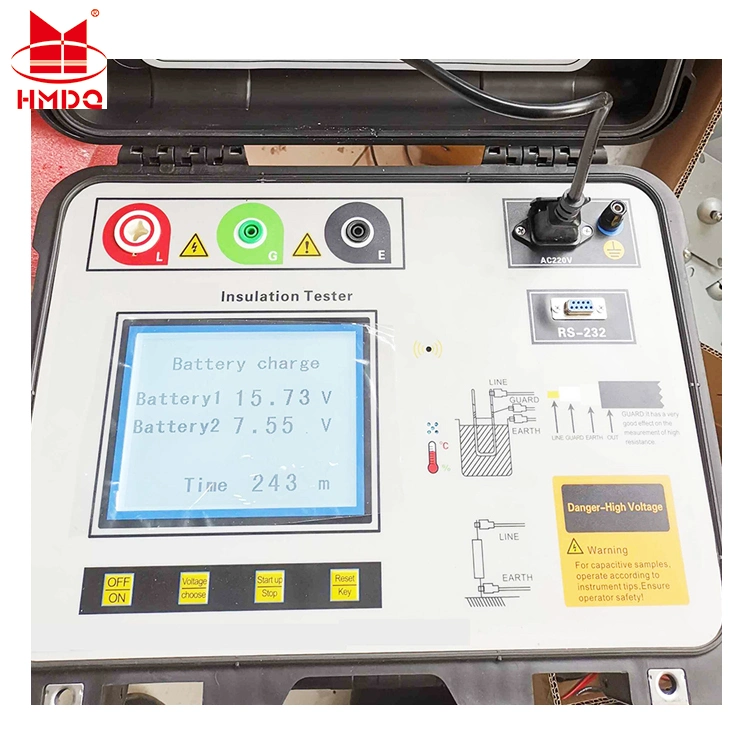 5KV/10kv Medición de resistencia de aislamiento de Tester medidor con varilla de descarga