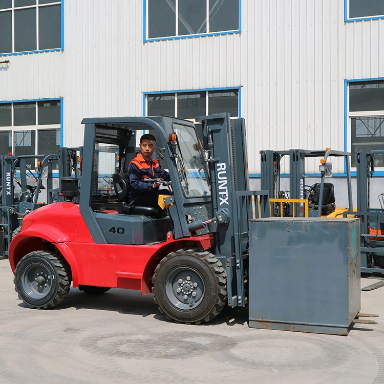 China 2,5 3 3,5 4 5 6 7 Tonnen Gabelstapler Off Road 4WD 4X4 Alle unwegsamen Gelände Gabelstapler Diesel Gabelstapler LKW Preis zum Verkauf