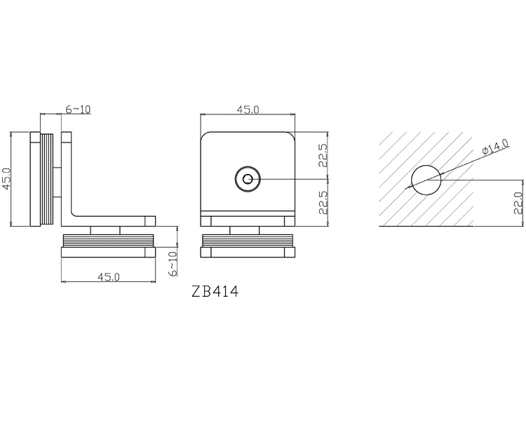 Wholesale/Supplier Metal Square Bilateral Brass 90 Degree Shower Glass Connector Corner Holder Glass Hardware for Sauna