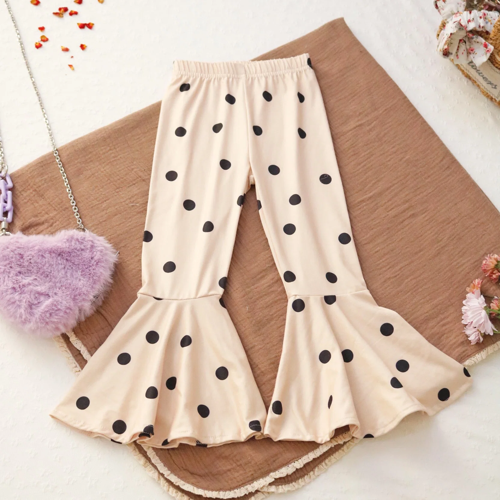 DOT Floral Baby Pants Flare Trousers