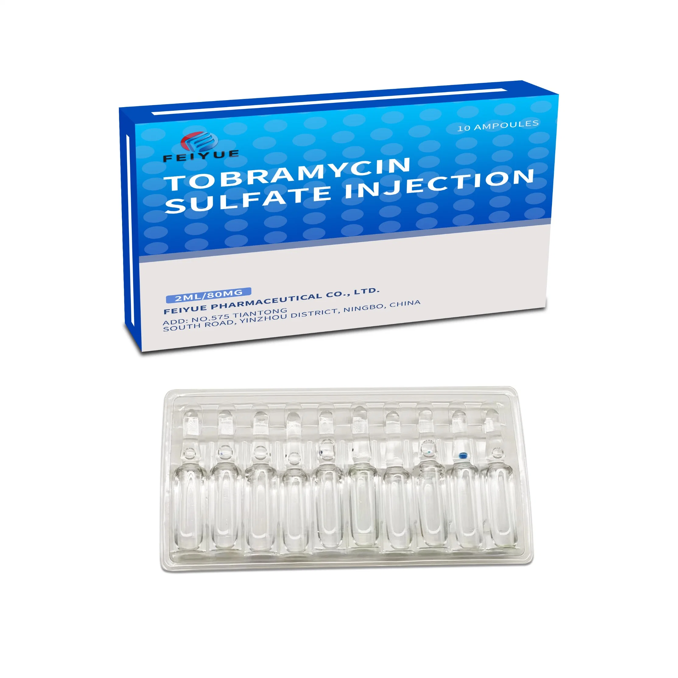 Tobramycin Sulfate Injection 2ml: 80mg (40TU) with GMP