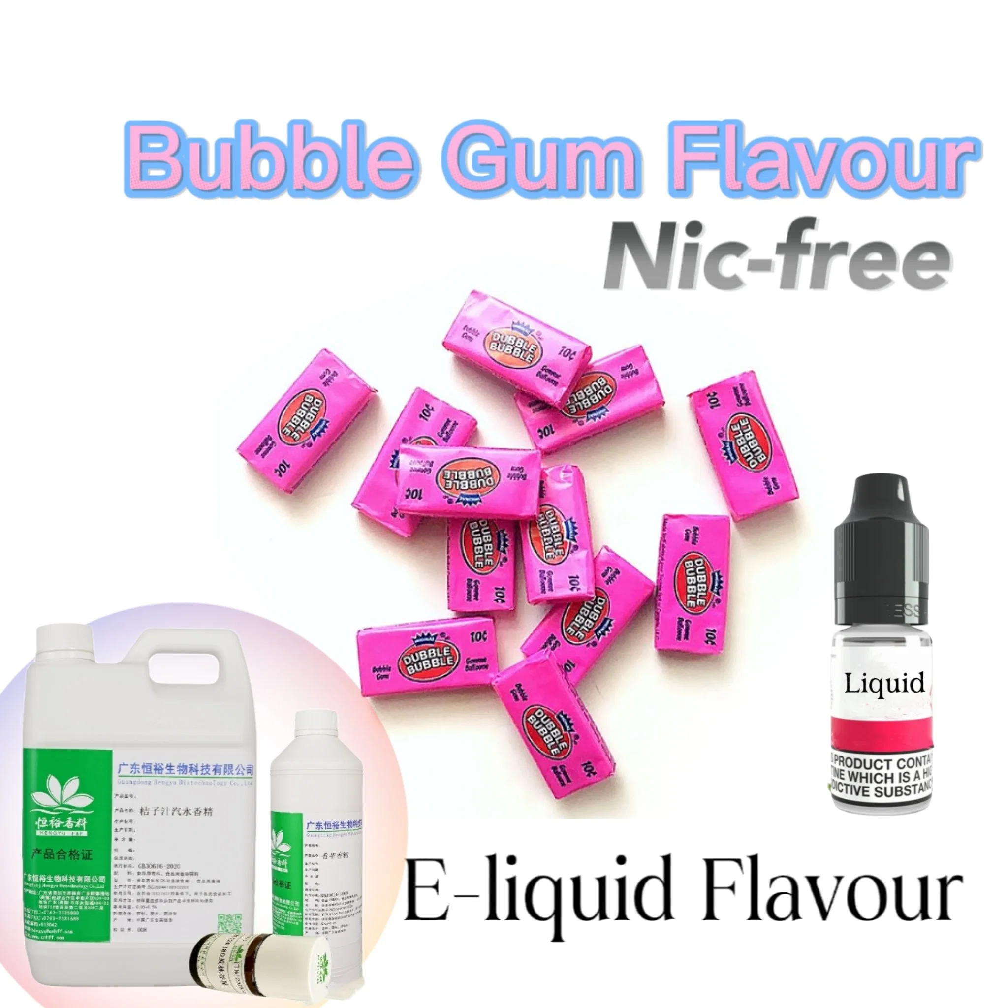 E-Liq UID Nic-Free Flavor, Bubble Gum Food Essence