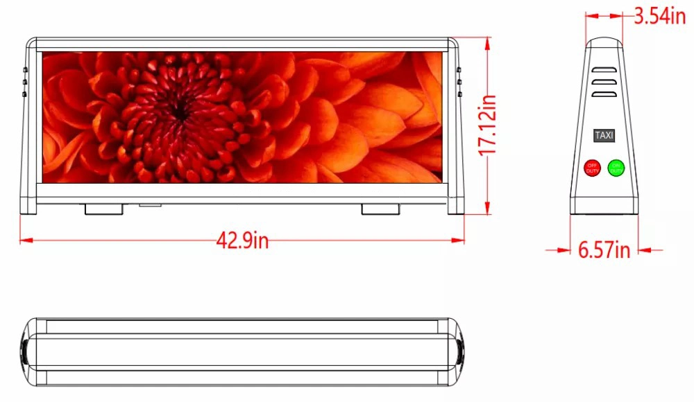 À prova de Cores de P2.5 Mobile Piscina Rolando Assinar carro retráctil 4G Outdoor Controle WiFi táxi topo de ecrã LED para publicidade