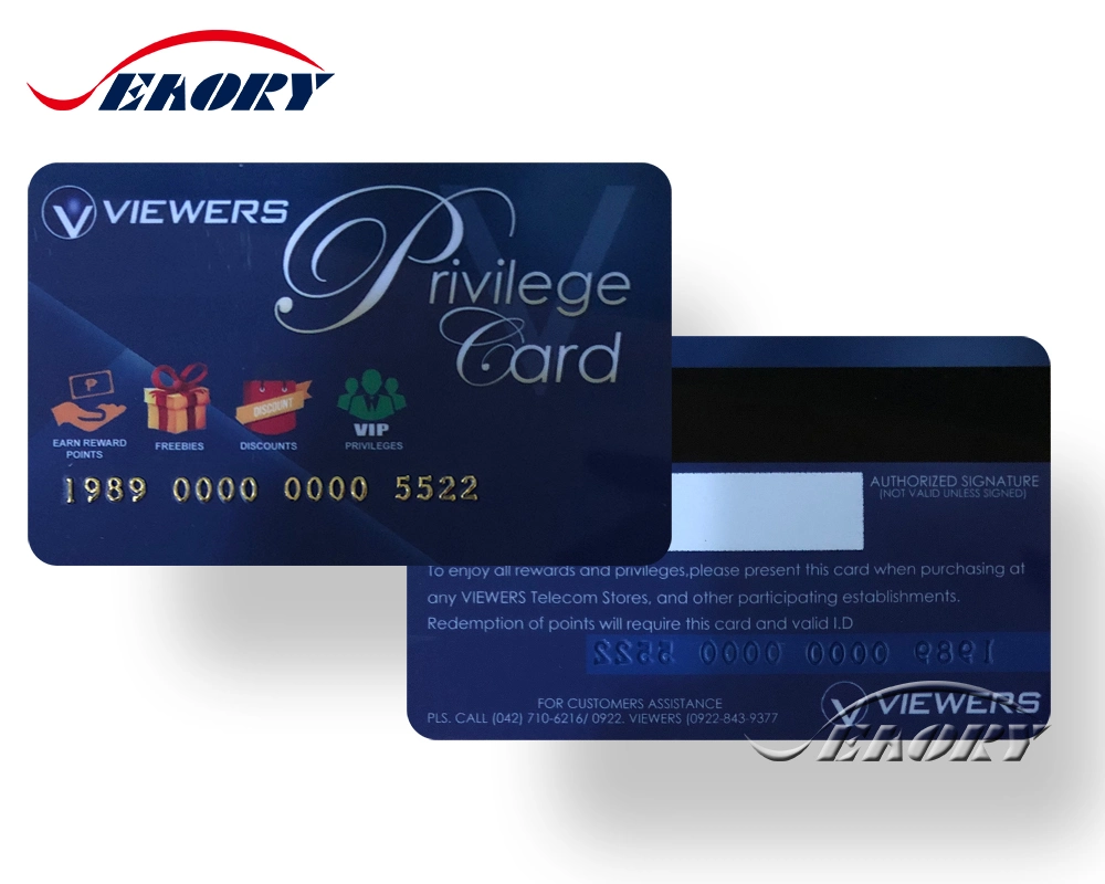 Cmky Printing Custom Membership Card with Embossed Serial Number