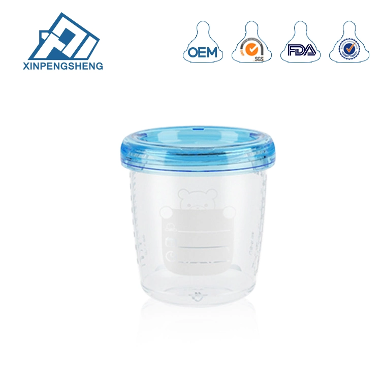 Food Grade Plastic Breast Milk Storage Bottle with PP Cap