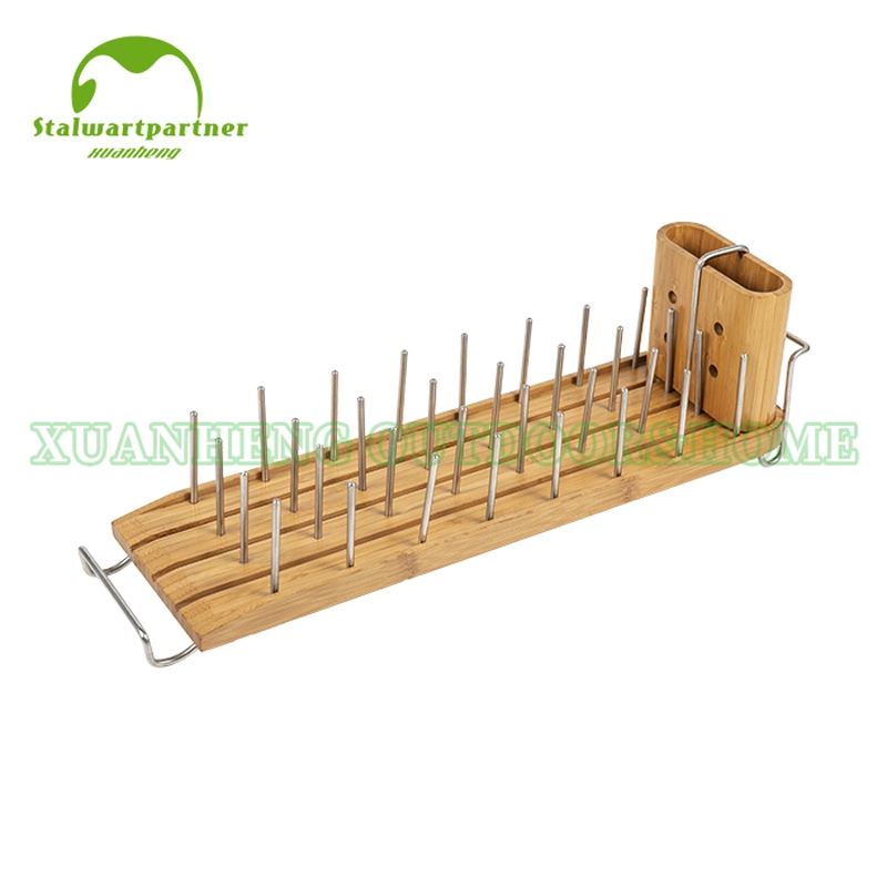 Wooden Bamboo Plate Dish Rack
