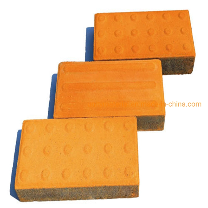 Red Brick Pavers, Outside Brick Pavers for Outdoor Project Square Sidewalk Street Guiding Blind Road Tactile Sintered Paver Decorative Garden Wall Building Clad