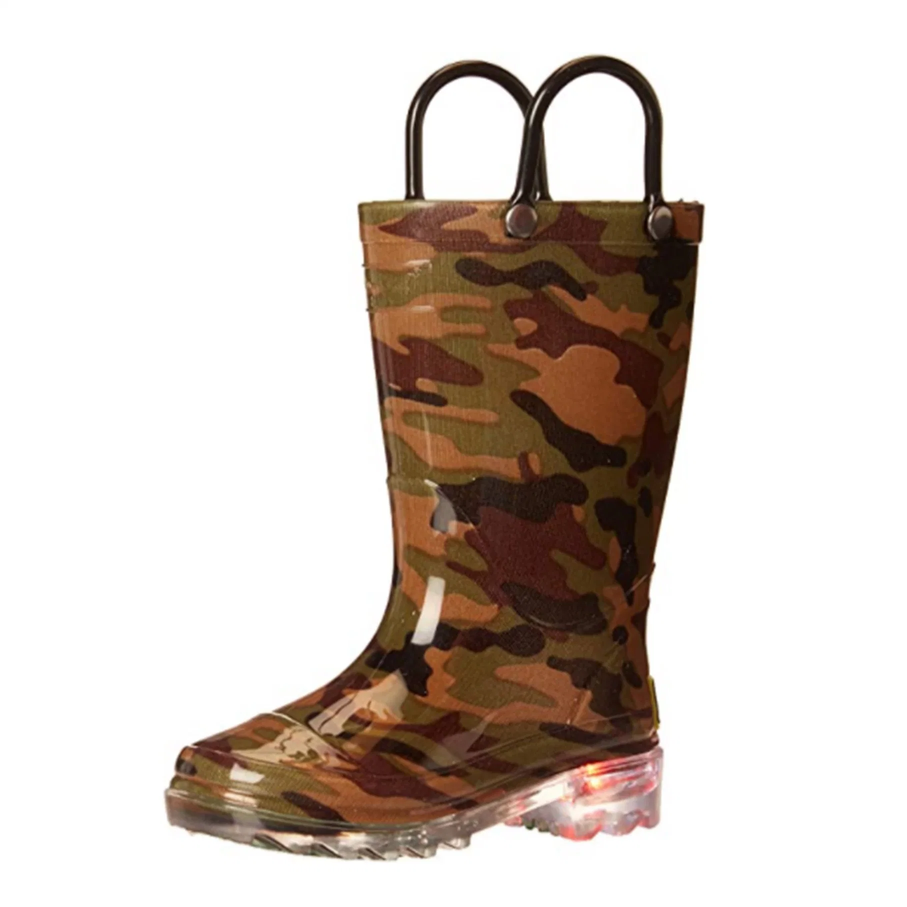 Waterproof PVC Children Rain Boots with Easy Handle Outdoor Footwear Shoes