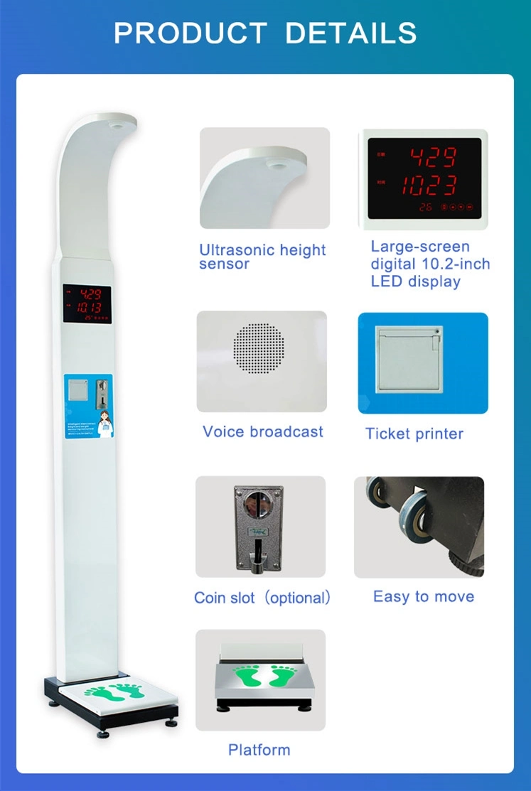 Peso automático altura máquina balanza y altura electrónica