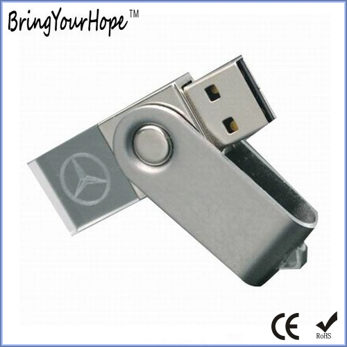 Поворотный USB-накопитель с технологией Crystal Glass и светодиодной подсветкой