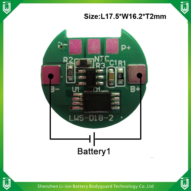 Batería de litio ronda BMS PLACA PCB 3,7 V 2A 3A con 10k NTC