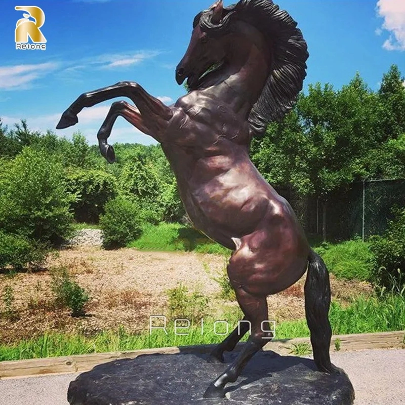 Outdoor Classic High-Quality Metal Garden Park Decoration Large Bronze Casting Jumping Horse Sculpture Manufacturer