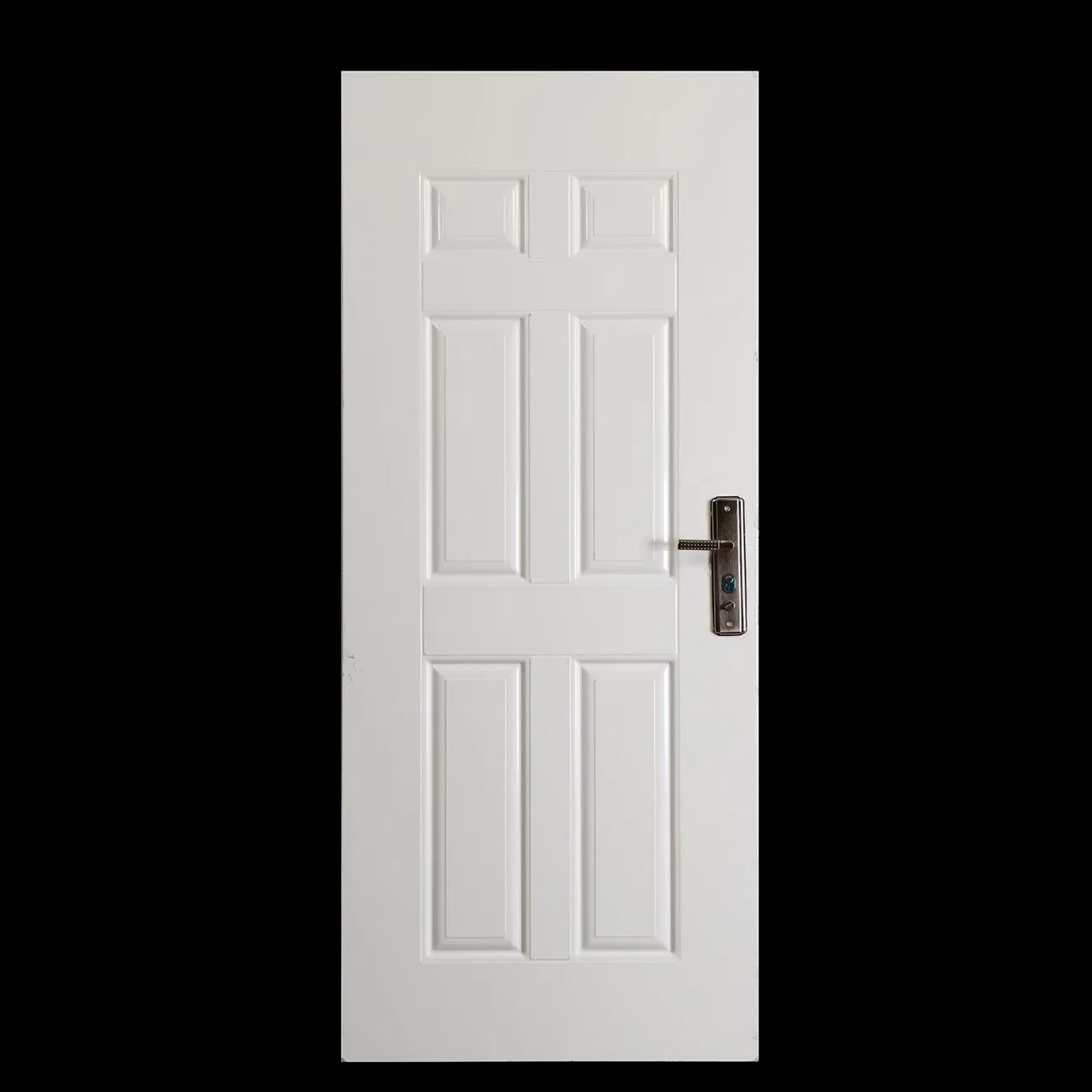 Ot Sale 6 Panel Entry Metal Steel Door with Wood Pine Door Jamb