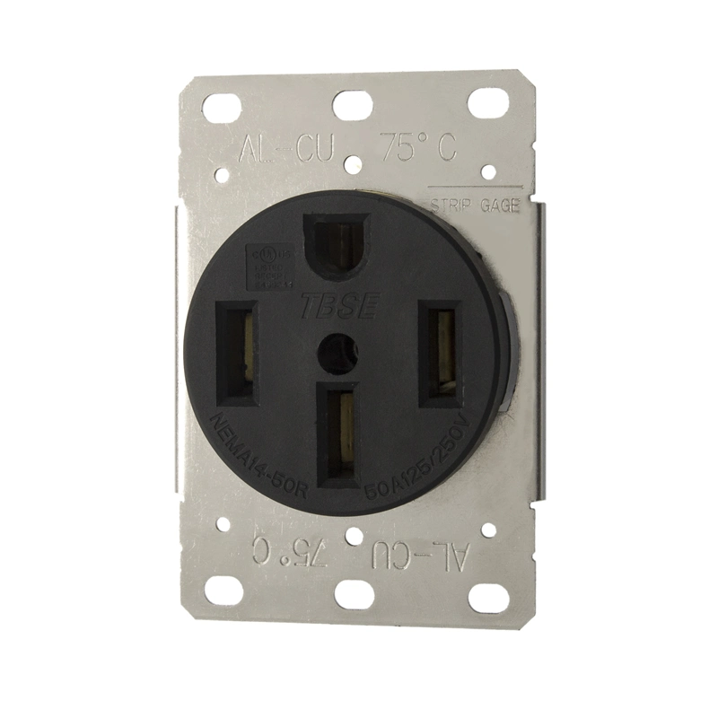 NEMA 14-50r 50 AMPS RV Receptacle 3-Pole 4-Wire 4-Prongs Dryer Receptacle