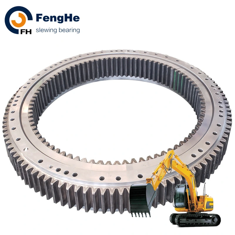 Four Point Angular Contact Ball Slewing Bearing with Cage for Heavy Rotating Equipment