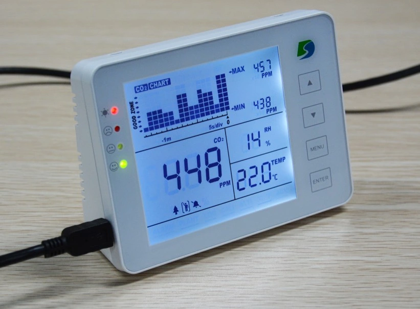 Indoor Air Quality Meter CO2 Dioxyde de carbone de surveiller la température mètre